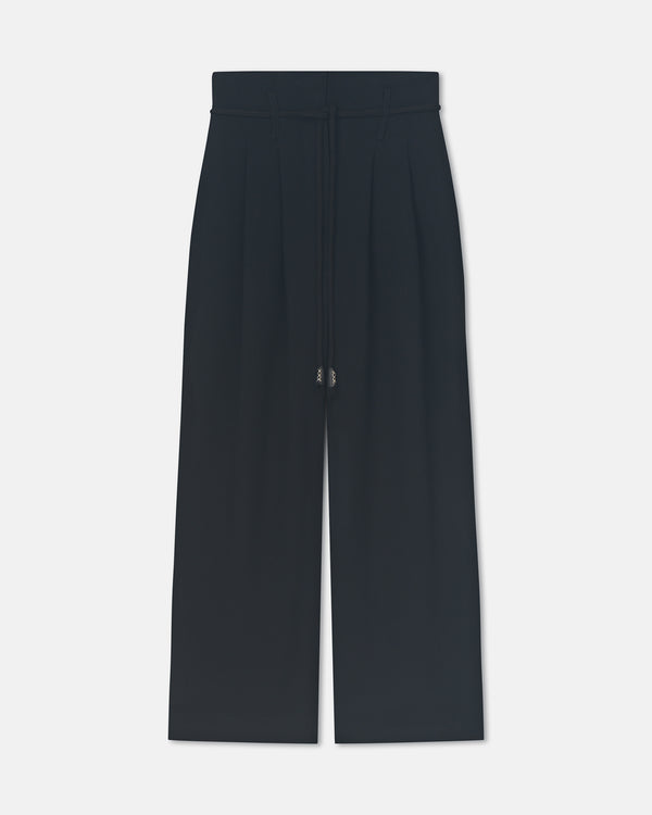 nanushka Nevada - Tech Linen Belted Pants - Black