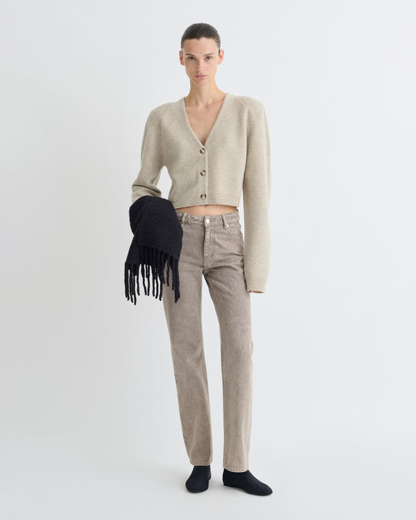 Nanushka Raddix - Overwashed Merino Cardigan - Oatmeal