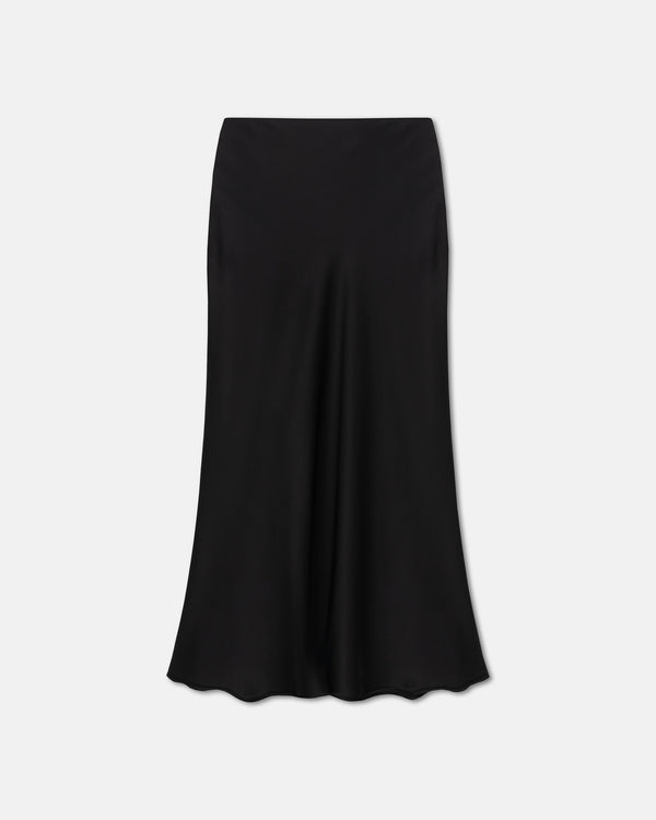 Nanushka Razi - Slip Satin Midi Skirt - Black