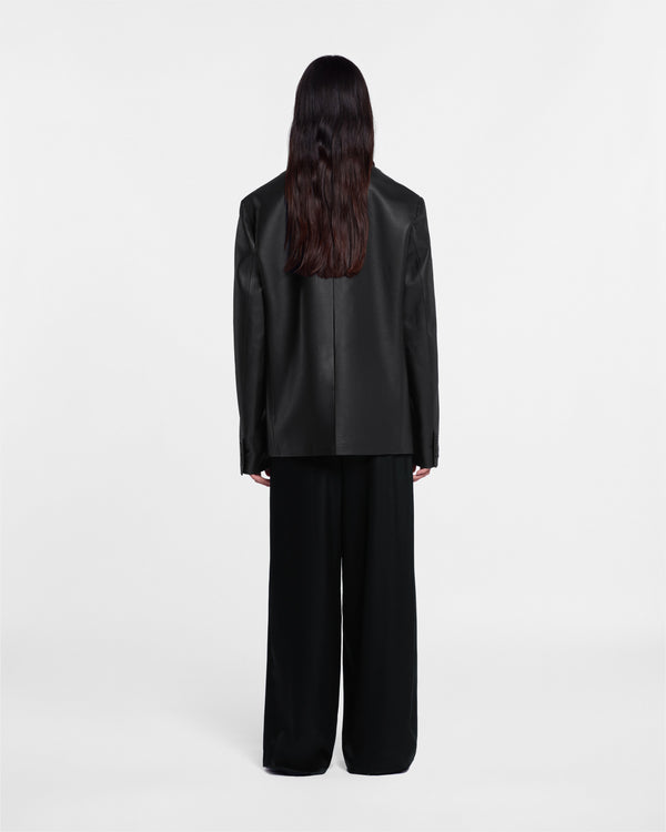 Nanushka Rox - Regenerated Leather Blazer - Black