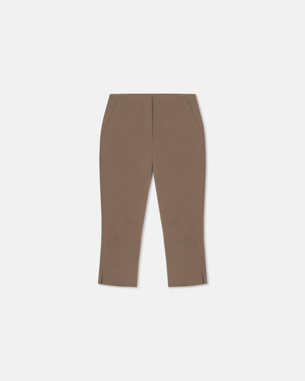 Nanushka Saoirse - Paper Jersey Capri Pants - Brown