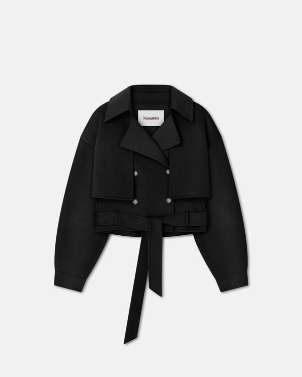 Nanushka Satoyo - Wool And Silk-Blend Jacket - Black