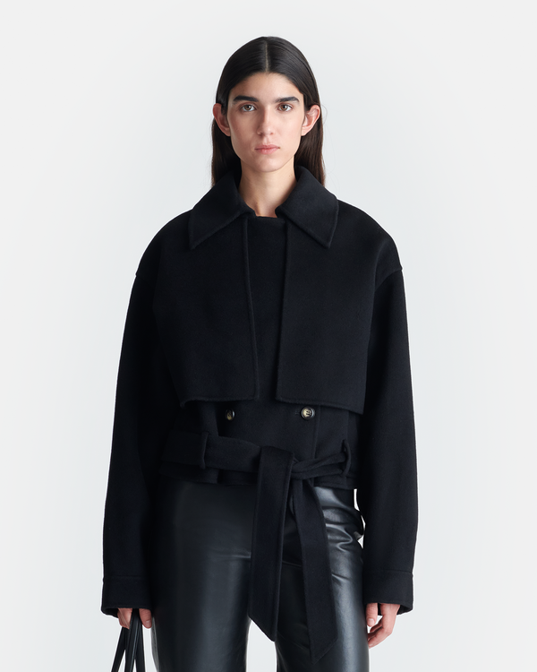 nanushka Satoyo - Wool And Silk-Blend Jacket - Black