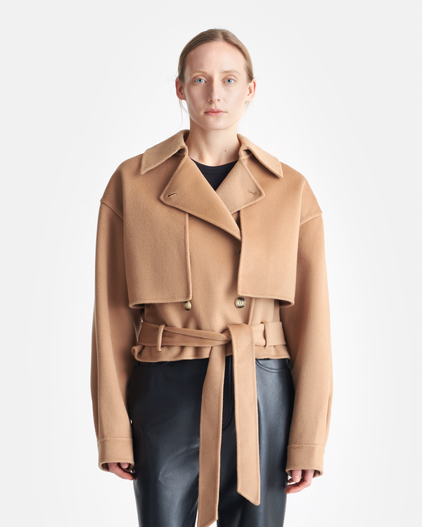 nanushka Satoyo - Wool And Silk-Blend Jacket - Camel