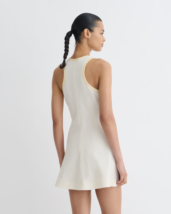 Nanushka Soph - Crepe Melange Mini Dress - Creme