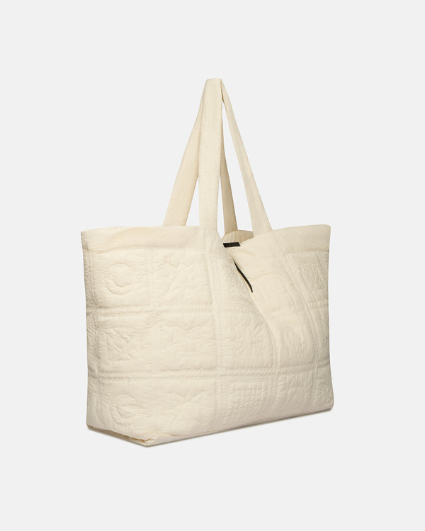 Nanushka Symbol - Quilted Tech-Poplin Tote - Creme