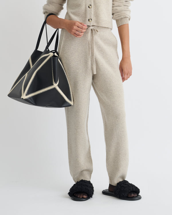 Nanushka Teclah - Overwashed Merino Pants - Oatmeal