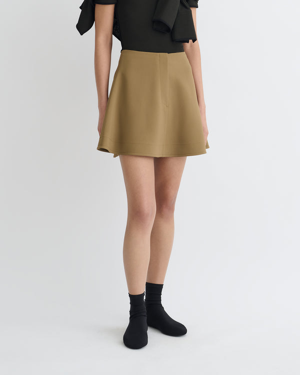 Nanushka Tenna - Tailored A-Line Mini Skirt - Brown