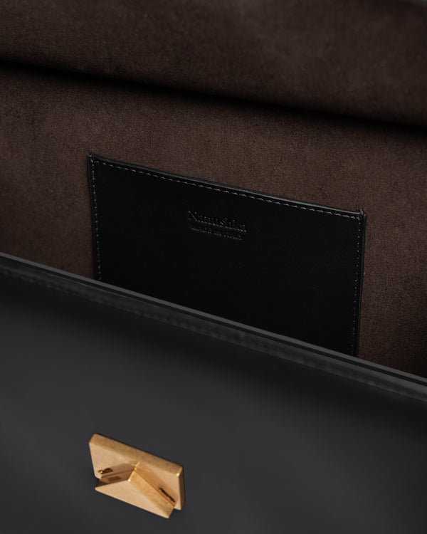 Nanushka The SANDI Lock - Top Handle Bag - Black