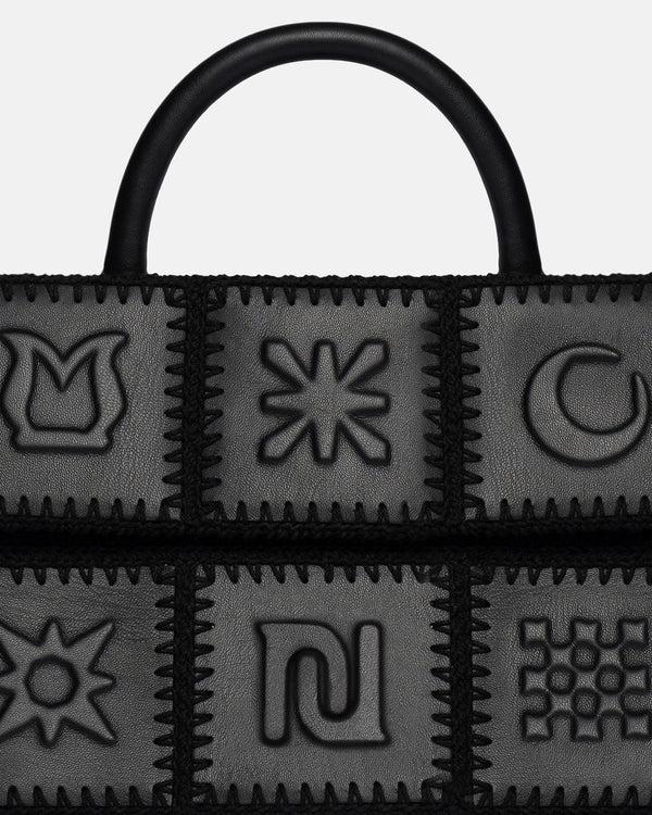 Nanushka The SANDI Symbol - Top Handle Bag - Black