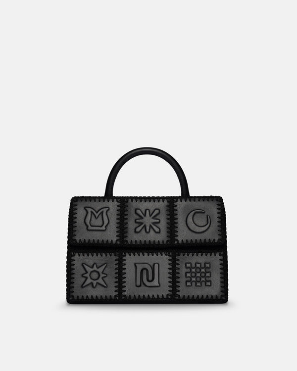 nanushka The SANDI Symbol - Top Handle Bag - Black