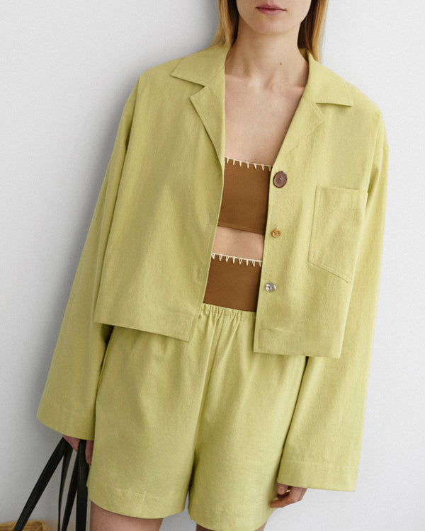 Nanushka Vally - Washed Calico Shirt - Sage