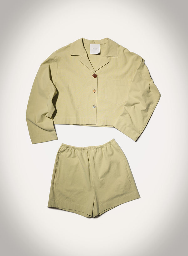 nanushka Vally - Washed Calico Shirt - Sage