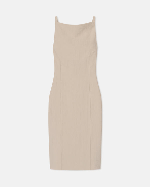 nanushka Vittoria - Seersucker Suiting Dress - Sand