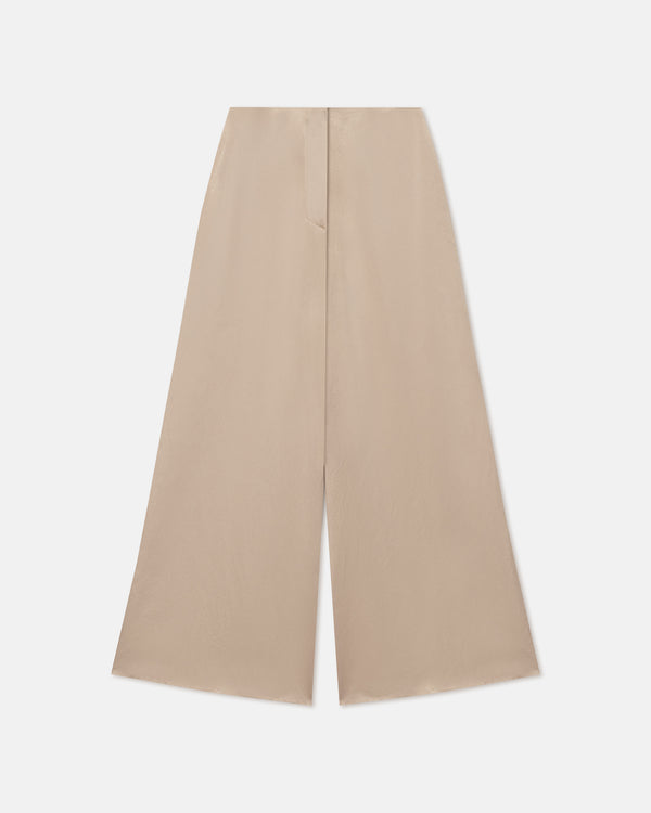 Nanushka Zaniah - Slip Satin Wide-Leg Pants - Dune