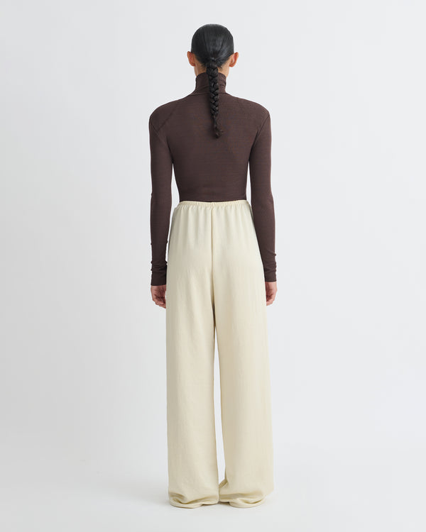Nanushka Nayeli - Mesh Jersey Long Sleeved Top - Dark Oak