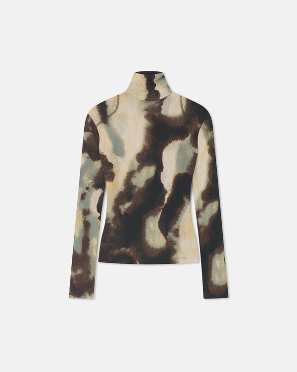 nanushka Nayeli - Mesh Jersey Long Sleeved Top - Watercolor Sage