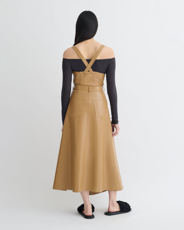 Nanushka Neith - Draped Okobor™ Alt-Leather Skirt - Oak