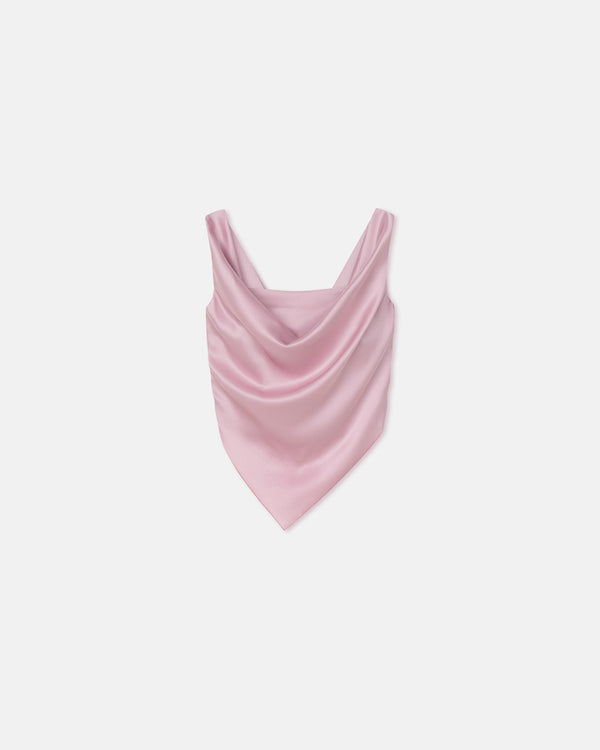 Nanushka Petra - Sleeveless Draped Slip Satin Top - Dusty Pink