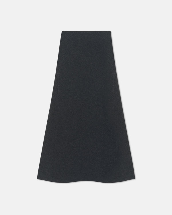 nanushka Priel - Overwashed Merino Mid-Length Skirt - Charcoal
