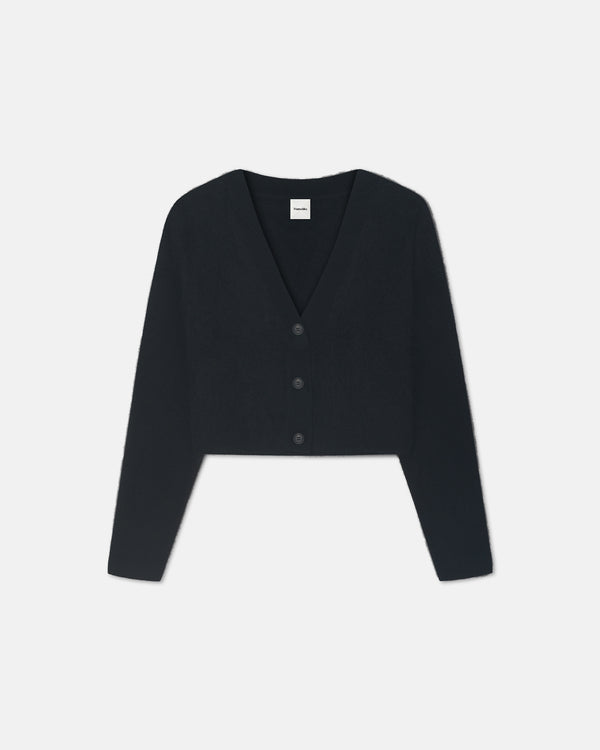 nanushka Raddix - Overwashed Merino Cardigan - Charcoal