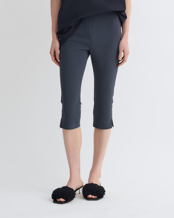 Nanushka Saoirse - Paper Jersey Capri Pants - Dusty Blue