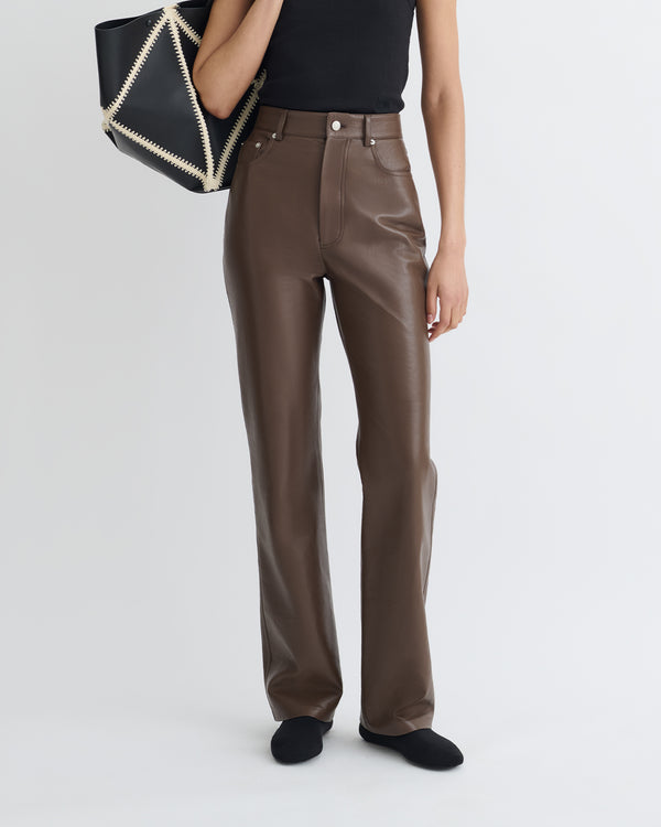 Nanushka Seldes - Regenerated Leather Pants - Chocolate