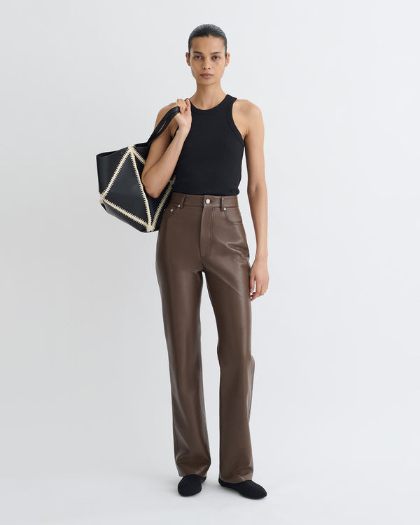 nanushka Seldes - Regenerated Leather Pants - Chocolate