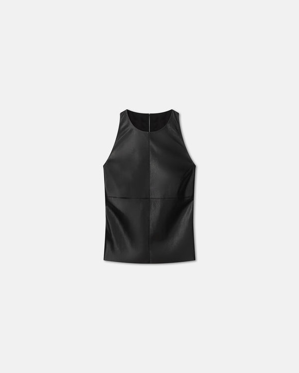 nanushka Teza - Okobor™ Alt-Leather Sleeveless Top - Black
