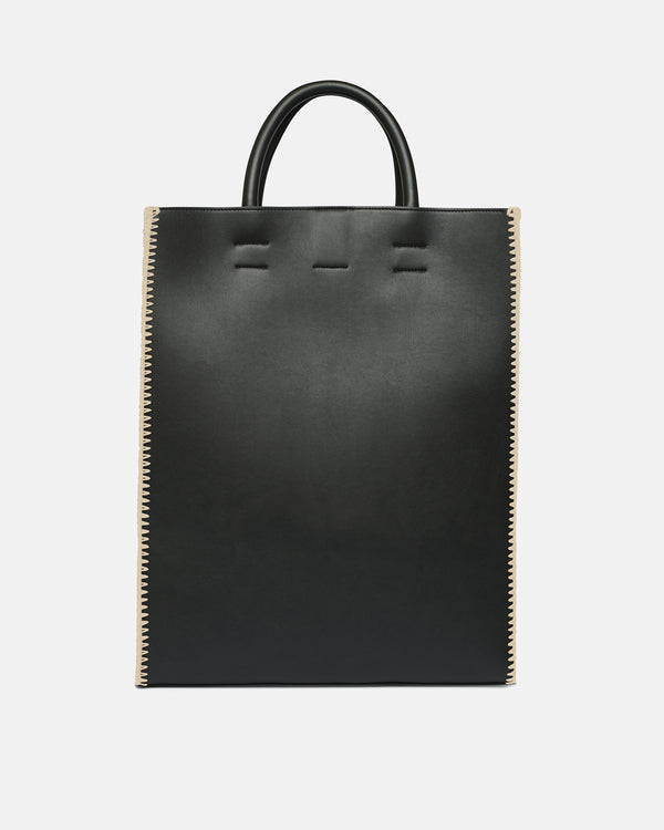 Nanushka The Compass Tote - Crochet Tote Bag - Black/Creme