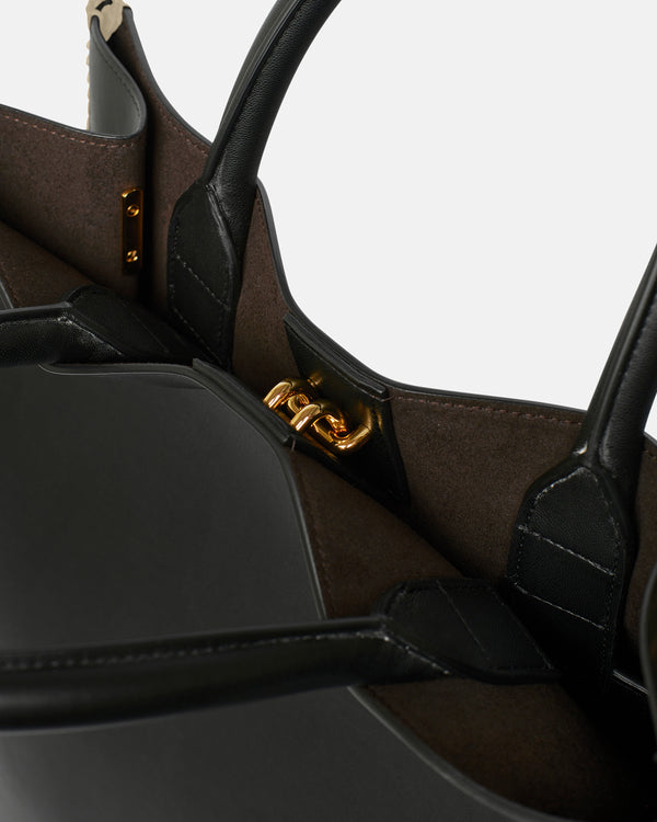 Nanushka The Compass Tote - Crochet Tote Bag - Black/Creme