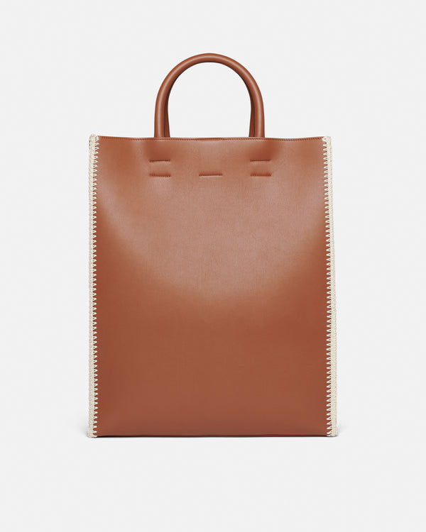 Nanushka The Compass Tote - Crochet Tote Bag - Tan/Crème