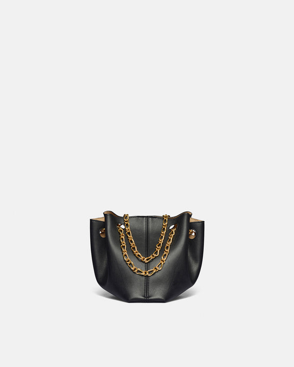 nanushka THE GATHER BUCKET - Alt-nappa bucket bag - Black - Nanushka