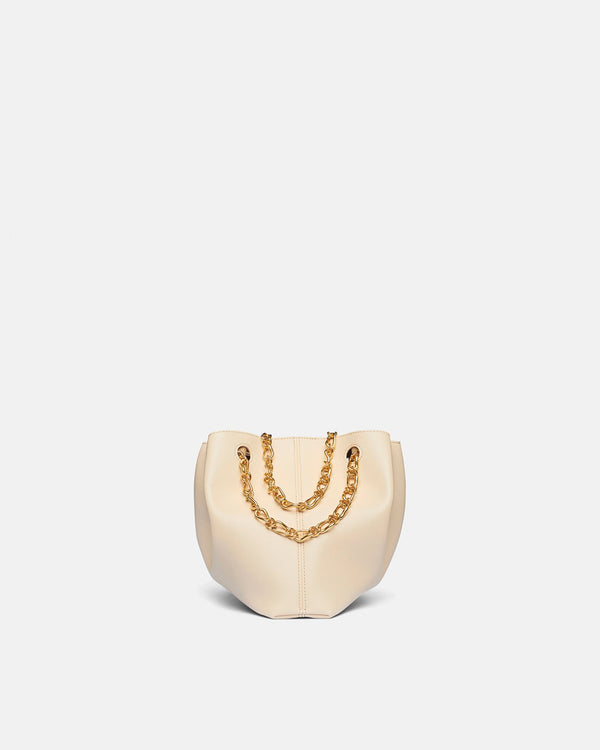 nanushka THE GATHER BUCKET - Alt-nappa bucket bag - Creme - Nanushka