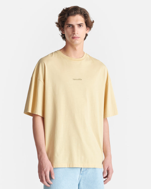 Nanushka Wren - Printed Cotton-Jersey T-Shirt - Creme/Gingerbread Heart