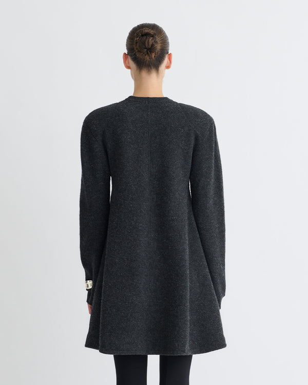 Nanushka Yetta - Overwashed Merino Mini Dress - Charcoal