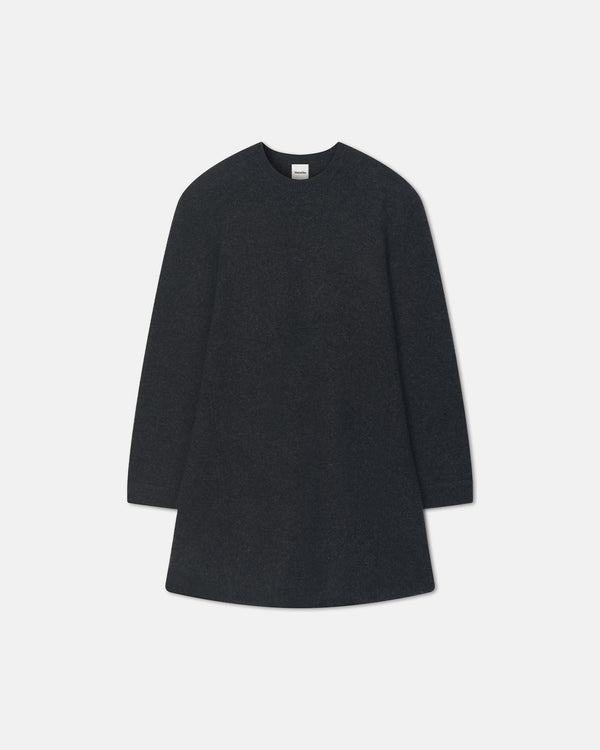 nanushka Yetta - Overwashed Merino Mini Dress - Charcoal