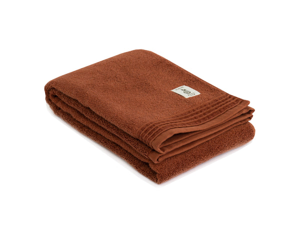 nat 2 Fukuroya thies 1856 ® x Fukuroya Nokori Fuku Bath Towel Craft Beer dyed brown L