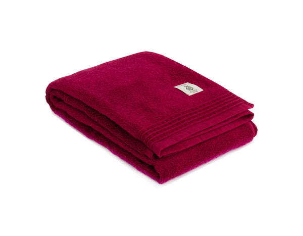 nat 2 Fukuroya thies 1856 ® x Fukuroya Nokori Fuku Bath Towel Red Wine dyed bordeaux L