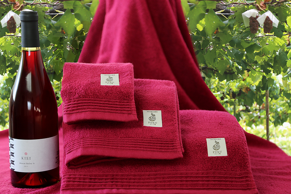 Nat 2 Fukuroya Thies 1856 ® X Fukuroya Nokori Fuku Face Towel Red Wine Dyed Bordeaux M