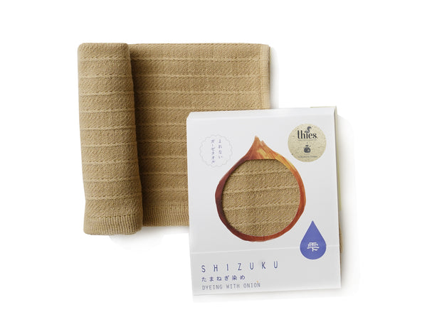 nat 2 Fukuroya thies 1856 ® x Fukuroya Shizuku Gauze Wash Towel natural dyed brown onion