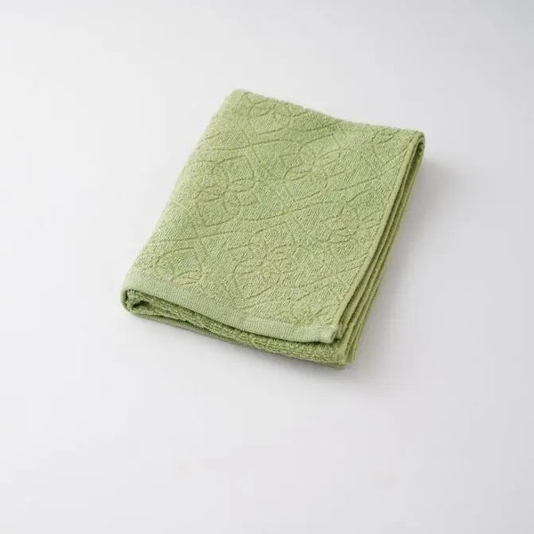 Nat 2 Fukuroya Thies 1856 ® X Fukuroya Shizuku Guest & Face Towel Natural Dyed Cabbage Green