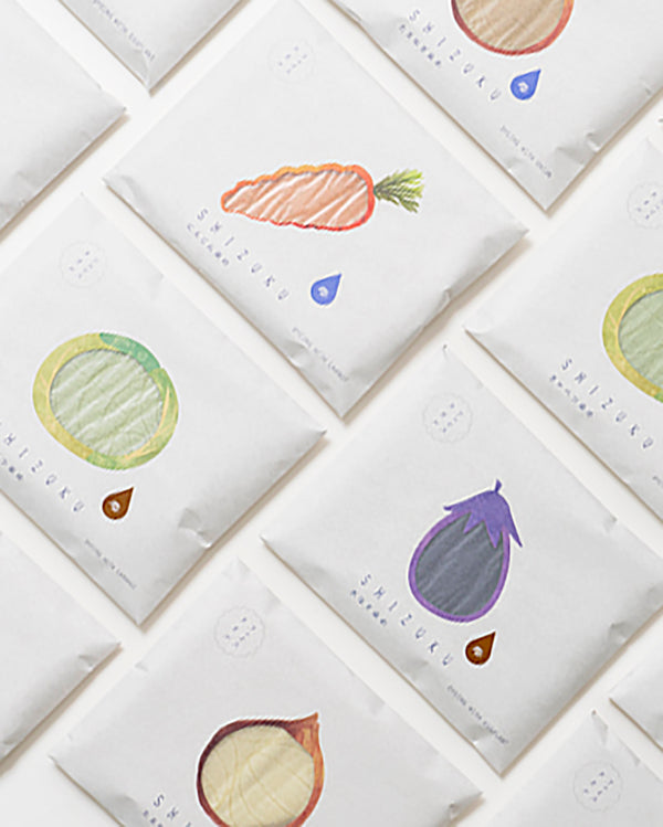 Nat 2 Fukuroya Thies 1856 ® X Fukuroya Shizuku Guest & Face Towel Natural Dyed Basil Green