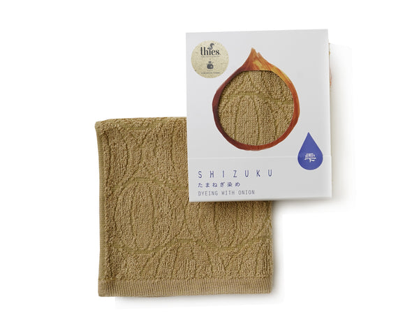 nat 2 Fukuroya thies 1856 ® x Fukuroya Shizuku Handkerchief Pocket Towel natural dyed brown onion