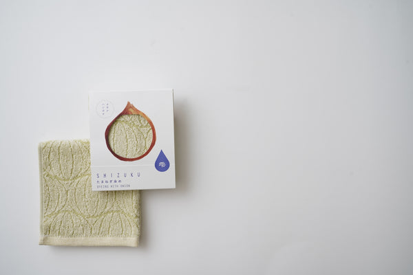 Nat 2 Fukuroya Thies 1856 ® X Fukuroya Shizuku Handkerchief Pocket Towel Natural Dyed White Onion