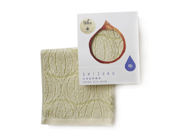 nat 2 Fukuroya thies 1856 ® x Fukuroya Shizuku Handkerchief Pocket Towel natural dyed white onion