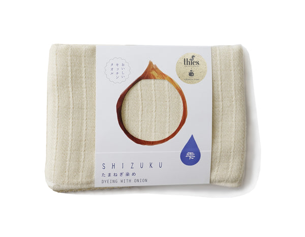 nat 2 Fukuroya thies 1856 ® x Fukuroya Shizuku Kitchen Towel natural dyed white onion