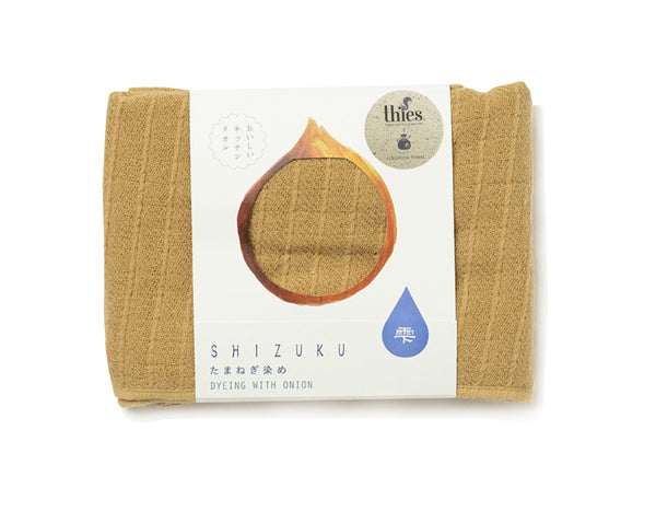 nat 2 Fukuroya thies 1856 ® x Fukuroya Shizuku Kitchen Towel natural dyed brown onion