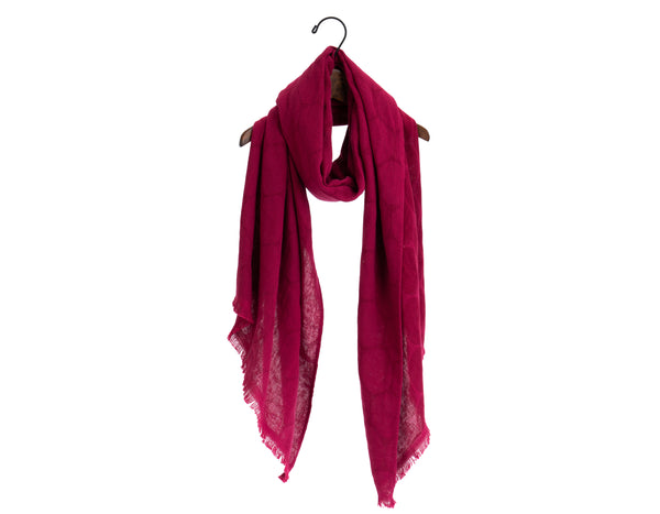 nat 2 Fukuroya thies 1856 ® x Fukuroya Shizuku Stole red wine dyed bordeaux