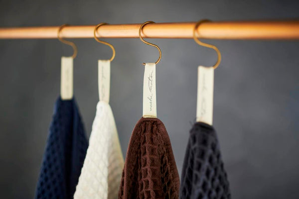 Nat 2 Fukuroya Thies 1856 ® X Fukuroya Washi Matou Waffle Towels Kon Navy Blue S M L